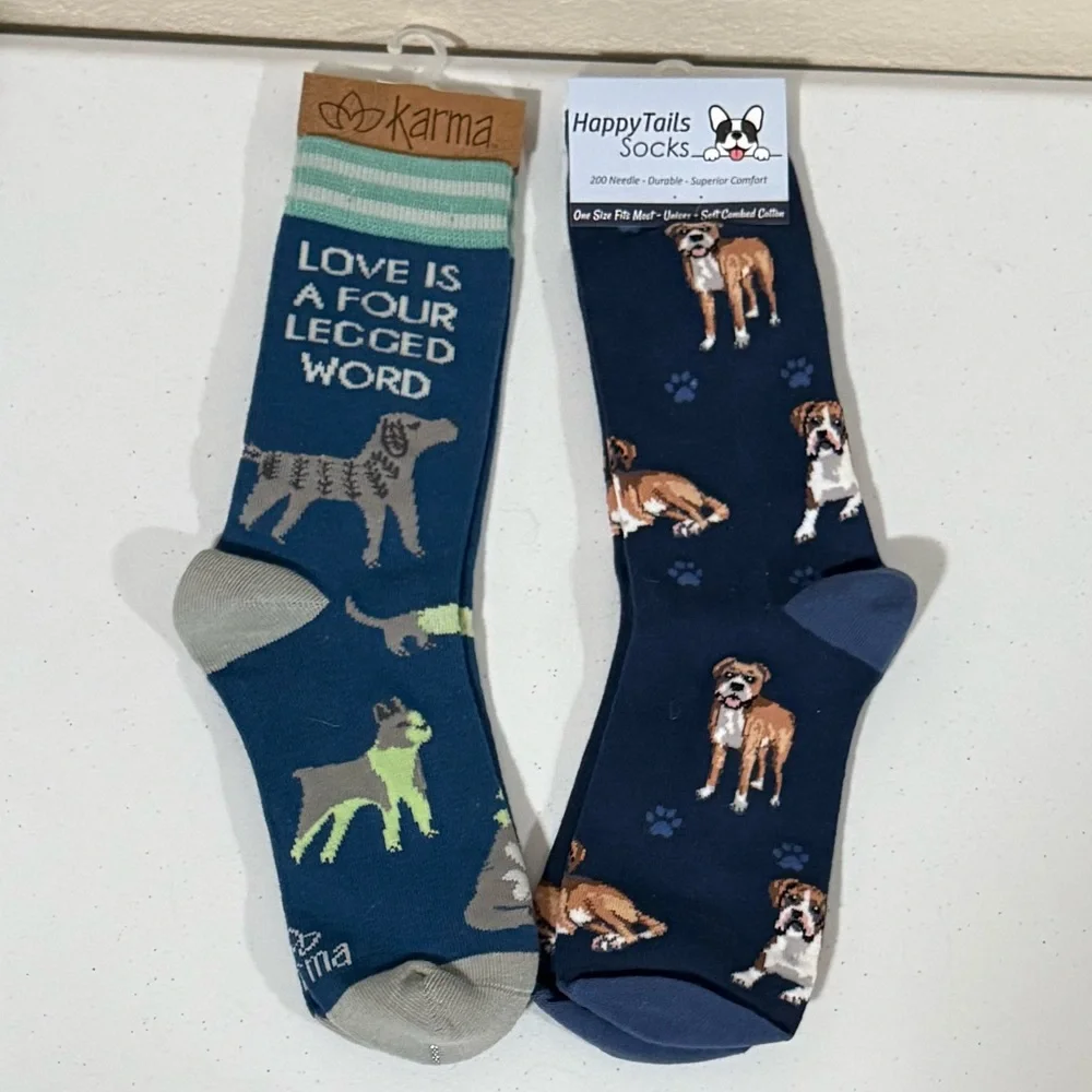 Set of 2 Dog Themed Socks